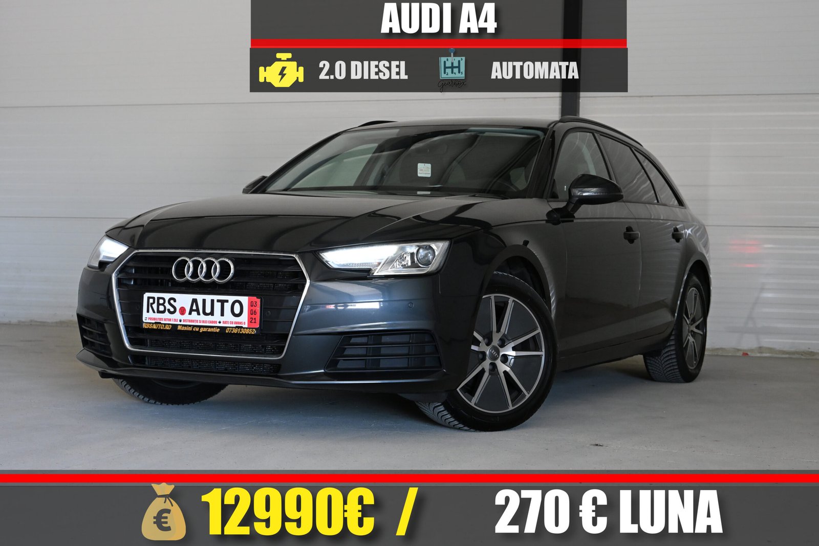 AUDI A4 2017 MOTOR 2.0 DIESEL 150 CP