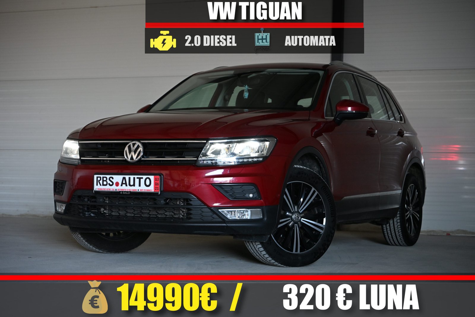 VW TIGUAN 2016 MOTOR 2.0 DIESEL 150 CP