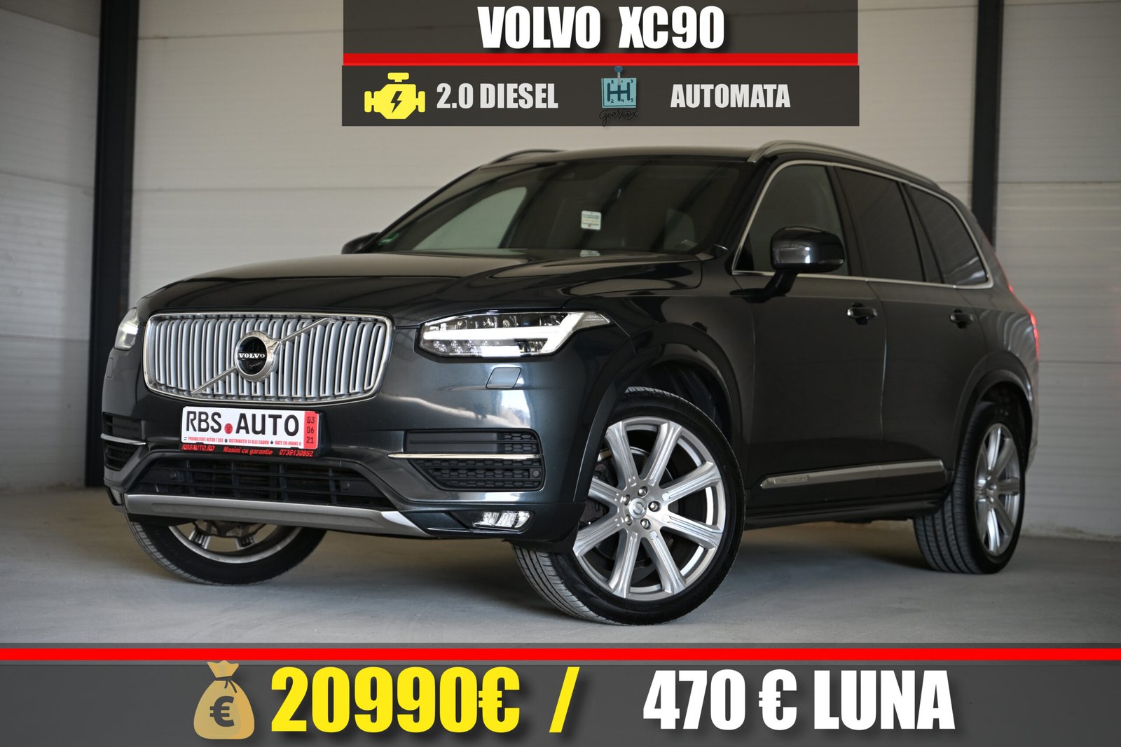 VOLVO XC90 2019 MOTOR 2.0 DIESEL 235 CP