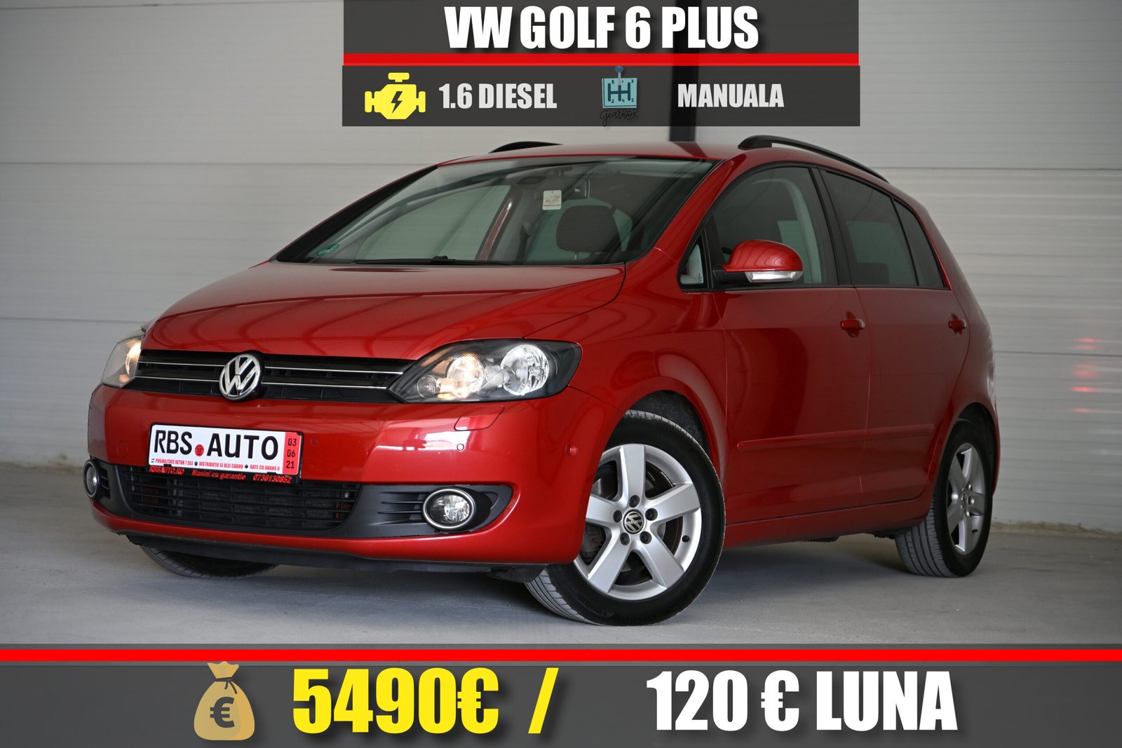 VW GOLF 6 PLUS 2010 MOTOR 1.6 DIESEL 105 CP
