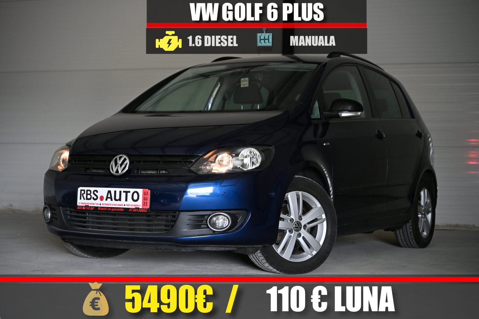 VW GOLF 6 PLUS 2013 MOTOR 1.6 DIESEL 105 CP